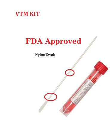 Nasal Oral Nylon Swab Stick VTM Kit Sterilisasi Kemasan